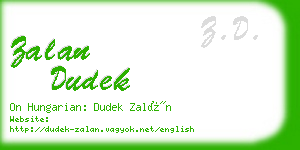 zalan dudek business card